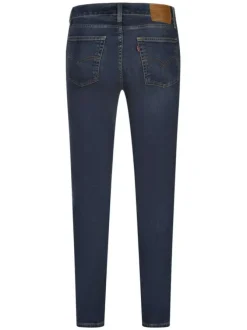 Jean en coton nuit délavé style 5 poches avec une coupe regular fit