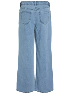 Jean en coton stone avec une coupe droite et des passants pour ceinture