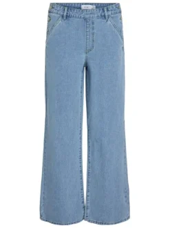 Jean en coton stone avec une coupe droite et des passants pour ceinture