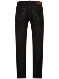 Jean Fredo brut grande taille en coton uni coupe slim avec 5 poches