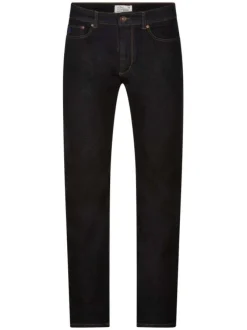 Jean Fredo brut grande taille en coton uni coupe slim avec 5 poches