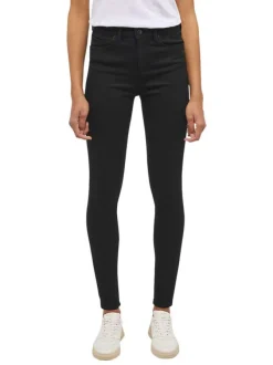 Jean Georgia en coton mélangé noir à coupe super skinny avec surpiqûres noires