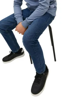 Jean Glenn Regular en coton mélangé indigo uni coupe regular fit