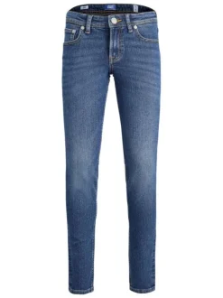 Jean Glenn Regular en coton mélangé indigo uni coupe regular fit