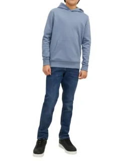 Jean Glenn Regular en coton mélangé indigo uni coupe regular fit