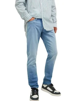 Jean Glenn stone uni avec une coupe slim et 3 poches à l'avant