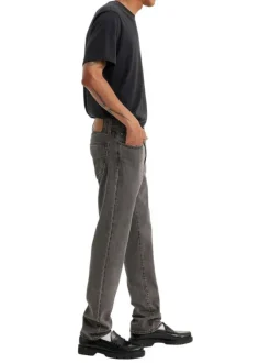 Jean 511 gris uni avec une coupe slim, 5 poches et étiquette d'authentification