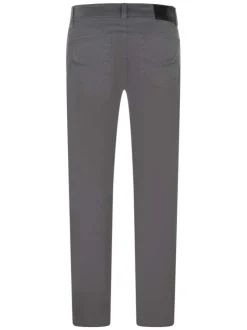 Jean gris uni coupe droite avec une fermeture avec un zip et un bouton