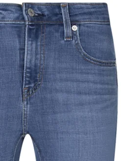 Jean 725™ High Rise Bootcut bleu délavé avec jacron beige et rouge