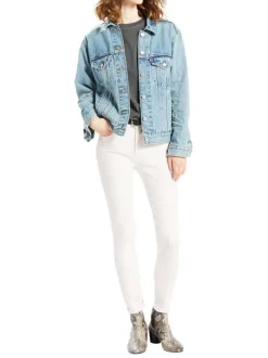 Jean 721™ High Rise Skinny blanc en coton uni avec une coupe skinny
