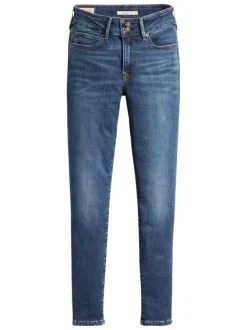 Jean 711™ indigo effet délavé à coupe skinny et taille haute