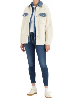 Jean 711™ indigo effet délavé à coupe skinny et taille haute