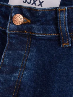 Jean indigo en coton biologique uni coupe régular avec 5 poches