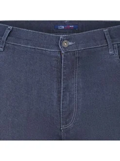 Jean indigo en coton uni coupe slim