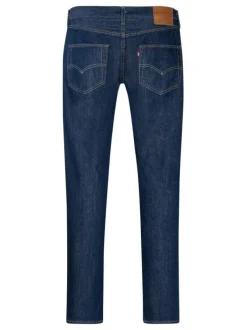 Jean 501 jean en coton uni avec une coupe droite et patch de la marque