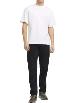 Jean Jjichris Jjoriginal Sbd 981 Noos en coton noir uni avec une coupe droite
