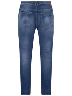 Jean 800/12 Jogg en coton bleu pourvu d’une coupe droite et de multiples poches