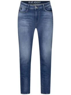 Jean 800/12 Jogg en coton bleu pourvu d’une coupe droite et de multiples poches