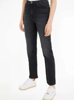 Jean Julie en coton noir uni avec une coupe regular fit et 3 poches avants