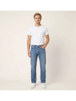 Jean 501® Levi'S® Original en coton bleu denim avec une coupe droite
