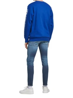 Jean Liam coupe skinny en coton bleu délavé