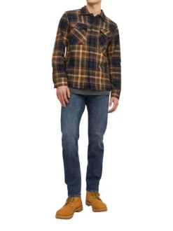 Jean Mike en coton indigo uni coupe regular fit avec des poches plaquées
