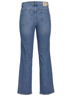 Jean Nice en coton bleu uni à coupe slim et avec deux poches arrière