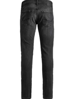 Jean noir effet délavé a style 5 poches et avec une coupe slim