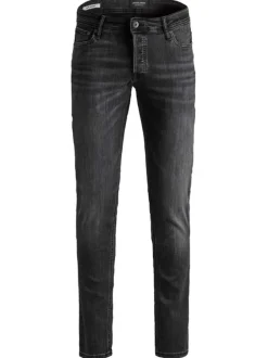 Jean noir effet délavé a style 5 poches et avec une coupe slim