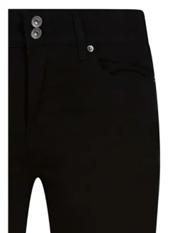 Jean 711 noir uni avec une coupe skinny une taille ajustée et 4 poches