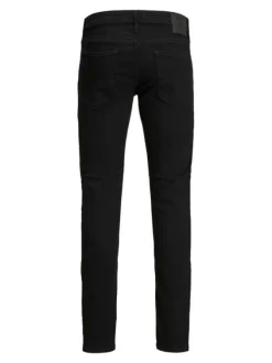 Jean noir uni style 5 poches avec une coupe slim stretch