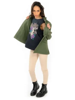 Jean Onlblush Mid Skinny Col Pant en coton écru uni coupe skinny