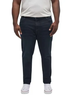 Jean Oregon en coton mélangé indigo avec une coupe slim et patch