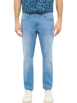 Jean Oregon en coton mélangé stone uni slim avec poches plaquées arrière L34