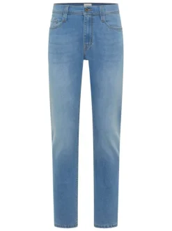 Jean Oregon en coton mélangé stone uni slim avec poches plaquées arrière L34