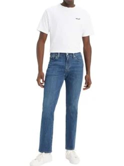 Jean 5 poches 511 en coton bleu délavé à coupe slim avec rivets cuivrés