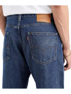 Jean 5 poches vintage 551Z Authentic Straight en coton et chanvre indigo uni à coupe regular fit