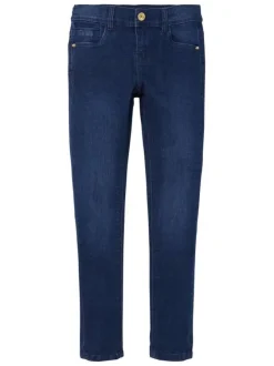 Jean Polly en coton mélangé indigo avec une coupe skinny et une taille élastiquée