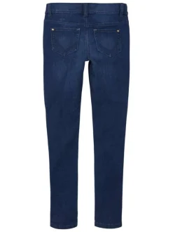 Jean Polly en coton mélangé indigo avec une coupe skinny et une taille élastiquée