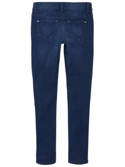 Jean Polly en coton mélangé indigo avec une coupe skinny et une taille élastiquée