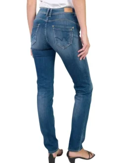 Jean pulphighreg vol en coton mélangé bleu uni avec une coupe droite