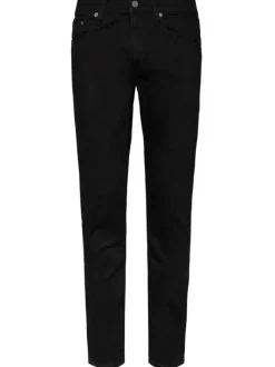 Jean 502 Regular Taper noir en coton uni coupe slim
