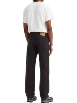 Jean 555® Relaxed Straight en coton noir uni pourvu d'une coupe droite