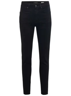 Jean Secret Glamour Cropped en coton noir avec une coupe skinny