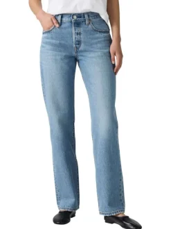 Jean 501® '90S en coton bleu jean clair uni avec multiples poches