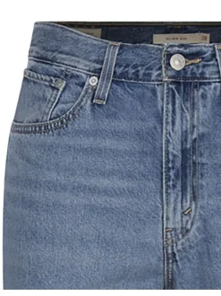 Jean 80S en coton stone uni coupe mom