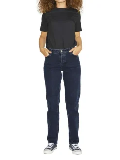 Jean Seoul Straight nuit en coton uni avec une coupe droite