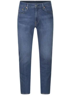 Jean 511™ Slim en coton bleu uni avec patch en cuir à l'arrière