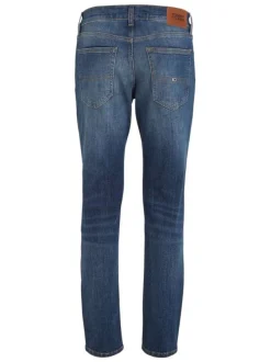 Jean slim 5 poches Scanton en partie en coton stretch indigo délavé blanc