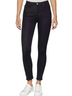 Jeans taille haute bleu